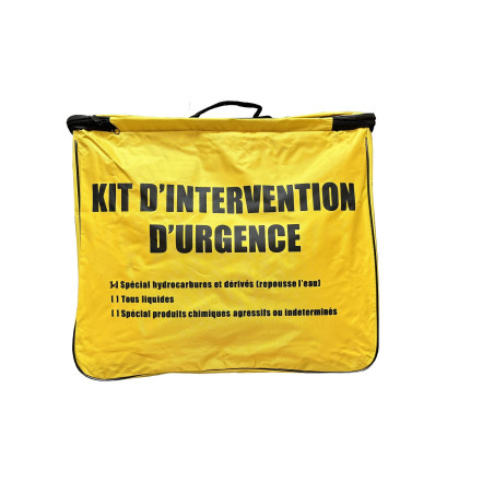 Kit d'intervention antipollution hydrocarbure 45 litres