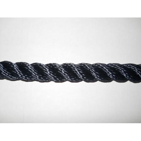 Corde Polyester Bleu marine 3 torons (vendue au mètre)